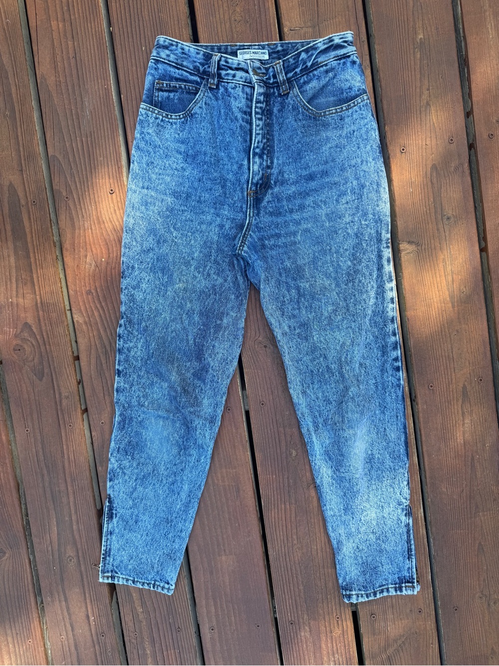 Guess Men's Acid Wash Relaxed Jeans - Blue